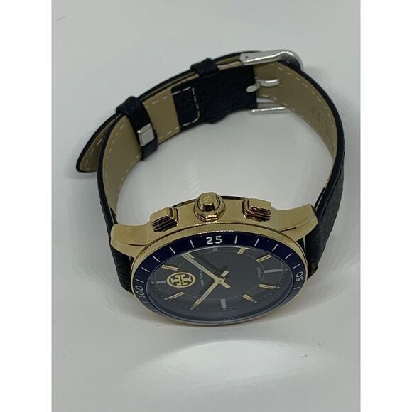 Tori Burch TBT1201 Men\'s Brown Leather Analog Dial Hybrid Watch Custom Band LW94 main image 4
